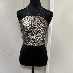 Leopard Print Halter Top